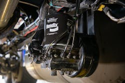 Bendix offers air dryers for a variety of mounting applications. Pictured is the Bendix AD-IS dryer mounted on a frame rail. Bendix offers air dryers for a variety of mounting applications. Pictured is the Bendix AD-IS dryer mounted on a frame rail.