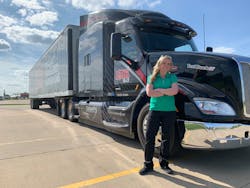Ready to get behind the wheel of Link's test truck, a 2016 Peterbilt 579. Ready to get behind the wheel of Link's test truck, a 2016 Peterbilt 579.