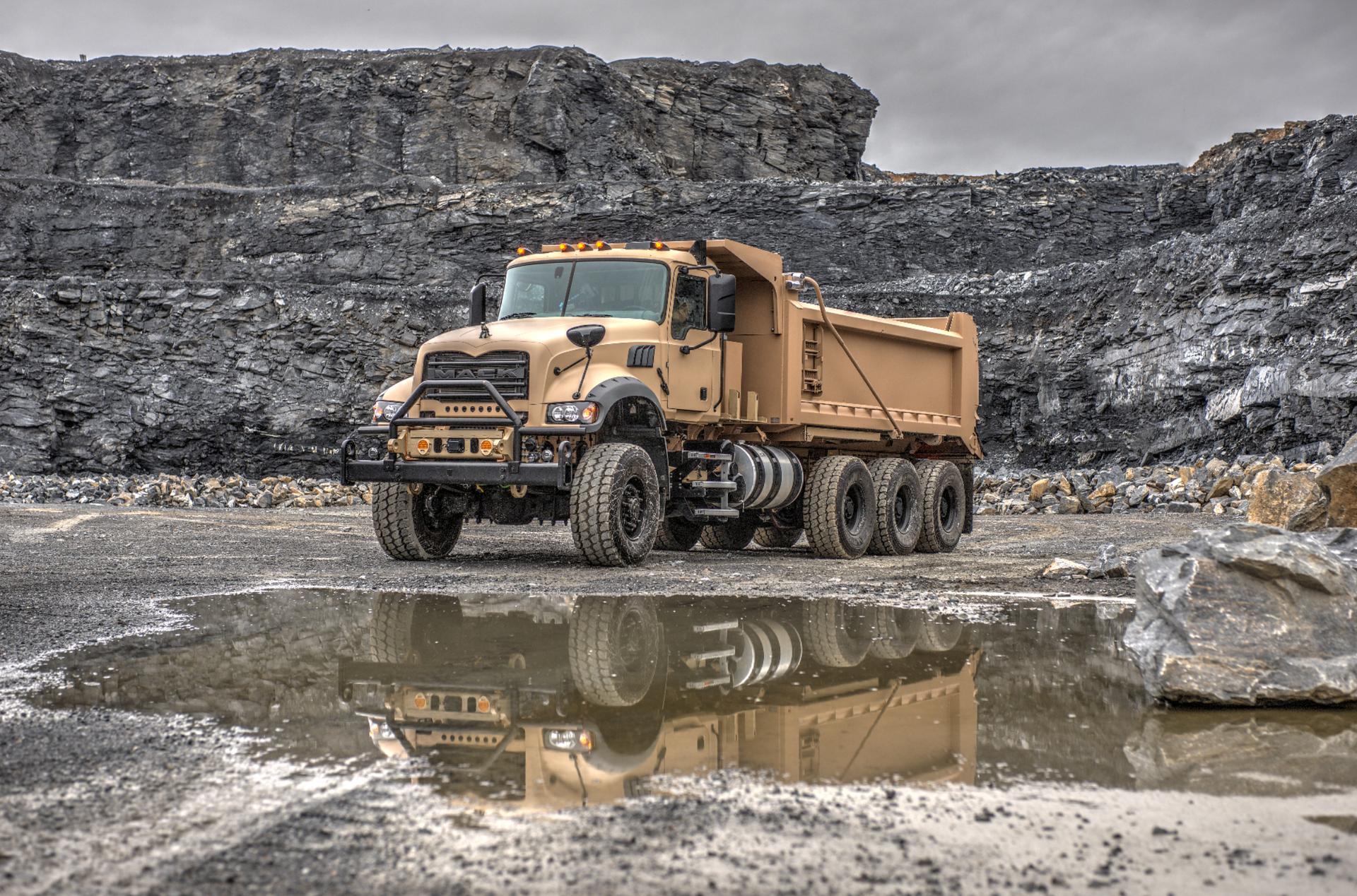 Mack Defense is partnering with Crysteel Manufacturing on the U.S. Army M917A3 Heavy Dump Truck (HDT) contract to provide specialized dump bodies.