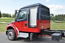 Fontaine Modification&rsquo;s patent-pending rollup door design provides a watertight seal between the door and the side of a Freightliner M2 truck, providing smooth, reliable operation, as well as easier maintenance.