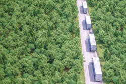 Vehicle-to-vehicle communication makes platooning feasible by enabling each vehicle to know when the one in front of it brakes or accelerates. Vehicle-to-vehicle communication makes platooning feasible by enabling each vehicle to know when the one in front of it brakes or accelerates.