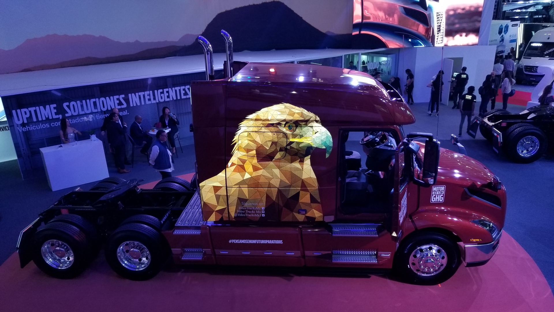 The Volvo Trucks display at Expo Transporte in Puebla, Mexico.