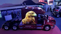 The Volvo Trucks display at Expo Transporte in Puebla, Mexico.