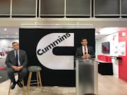 Brett Merritt, vice president of the on-highway engine business at Cummins, announced new products included in the 2020 X15 engine series during the North American Commercial Vehicles (NACV) Show in Atlanta.