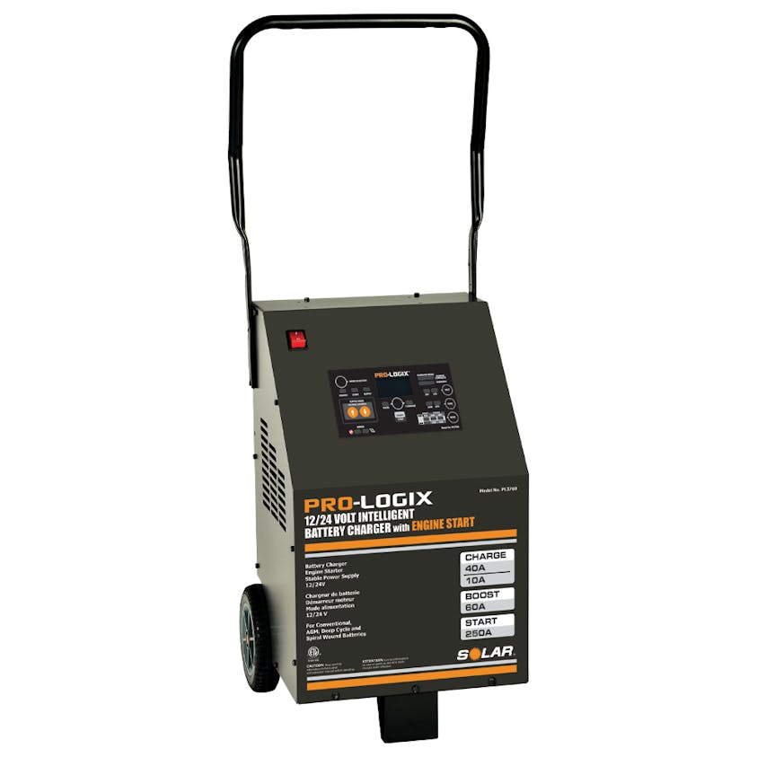 SOLAR PROLOGIX 12/24V Wheeled Battery Charger, No. PL3760 Fleet Maintenance