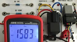 Fig. 2: In the training provided by K&amp;D Technical Innovations, there is a test that technicians can do using a multimeter with a fast-enough sample rate to capture the high voltage created when the coil in a relay is turned off.