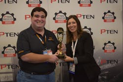 In the Toolboxes and Carts category, GEARWRENCH won with the Mobile Work Station. Jarret Wolf, product manager, accepted the award. In the Toolboxes and Carts category, GEARWRENCH won with the Mobile Work Station. Jarret Wolf, product manager, accepted the award.