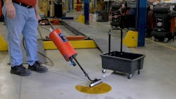 The AirVAC is an air-operated, handheld wet vacuum designed to pick up a variety of shop substances, from heavyweight gear oil to antifreeze. The AirVAC is an air-operated, handheld wet vacuum designed to pick up a variety of shop substances, from heavyweight gear oil to antifreeze.