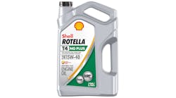 Shell Rotella T4 NG Plus 15W-40 heavy-duty engine oil is formulated for use in mobile natural gas engines as well as diesel and gasoline engines.