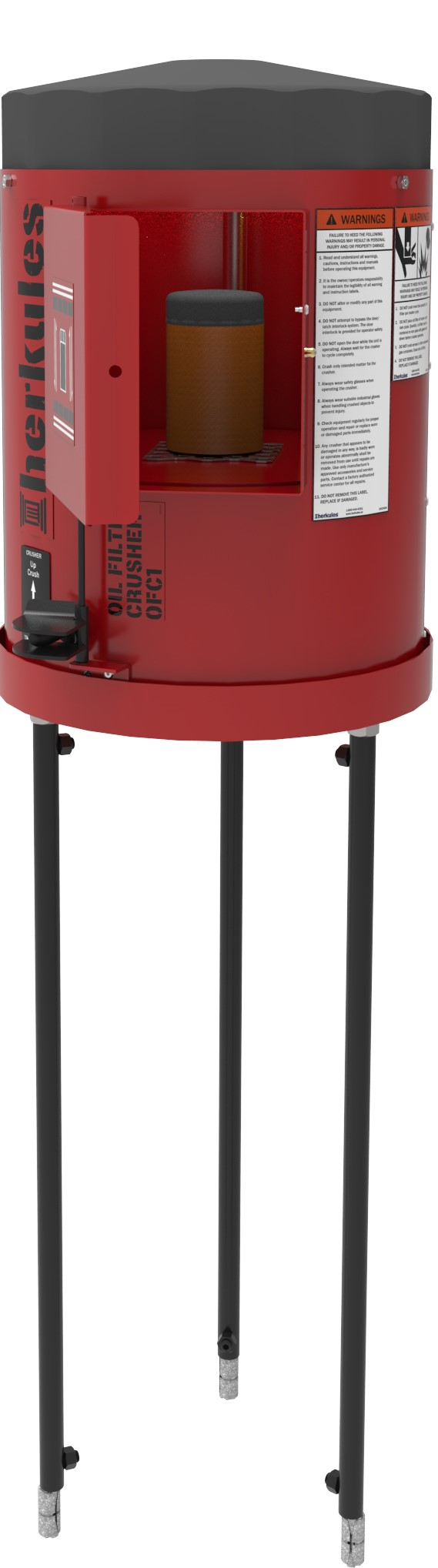Ofc1 Herkules Oil Filter Crusher Stand Logo