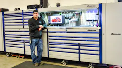 It’s taken Stankiewicz a good couple of years to piece this 18’ long and 6’ high toolbox together, but he’s putting it to good use.