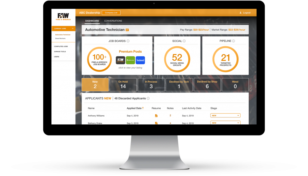 Find A Wrench Recruiting Portal