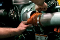 The hands-on skills testing for the Penske 2019 Tech Showdown evaluated technicians on their ability to diagnose an engine aftertreatment issue on a Freightliner Cascadia with a Detroit engine. The hands-on skills testing for the Penske 2019 Tech Showdown evaluated technicians on their ability to diagnose an engine aftertreatment issue on a Freightliner Cascadia with a Detroit engine.