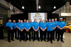 Through numerous stages, the original pool of nearly 1,300 technicians in the 2019 Tech Showdown was narrowed down to the 16 finalists pictured here. Through numerous stages, the original pool of nearly 1,300 technicians in the 2019 Tech Showdown was narrowed down to the 16 finalists pictured here.