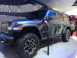 Jeep's plug-in hybrid Wrangler JL Rubicon. Jeep's plug-in hybrid Wrangler JL Rubicon.
