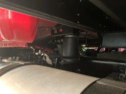 The new Mack Trucks MD Series medium duty truck will include a cab air suspension spec available to improve driver comfort and durability of the vehicle. The new Mack Trucks MD Series medium duty truck will include a cab air suspension spec available to improve driver comfort and durability of the vehicle.