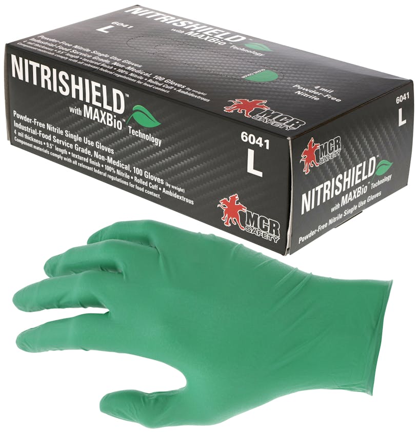 NitriShield Gloves with MAXBio Technology, No. 6041 Fleet Maintenance