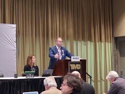 Collin Shaw, marketing and business development leader for Wabco, discusses the new intelligent trailer platform. Collin Shaw, marketing and business development leader for Wabco, discusses the new intelligent trailer platform.