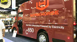 Workhorse Group displays new C650 Electric Step Van at Work Truck Show.
