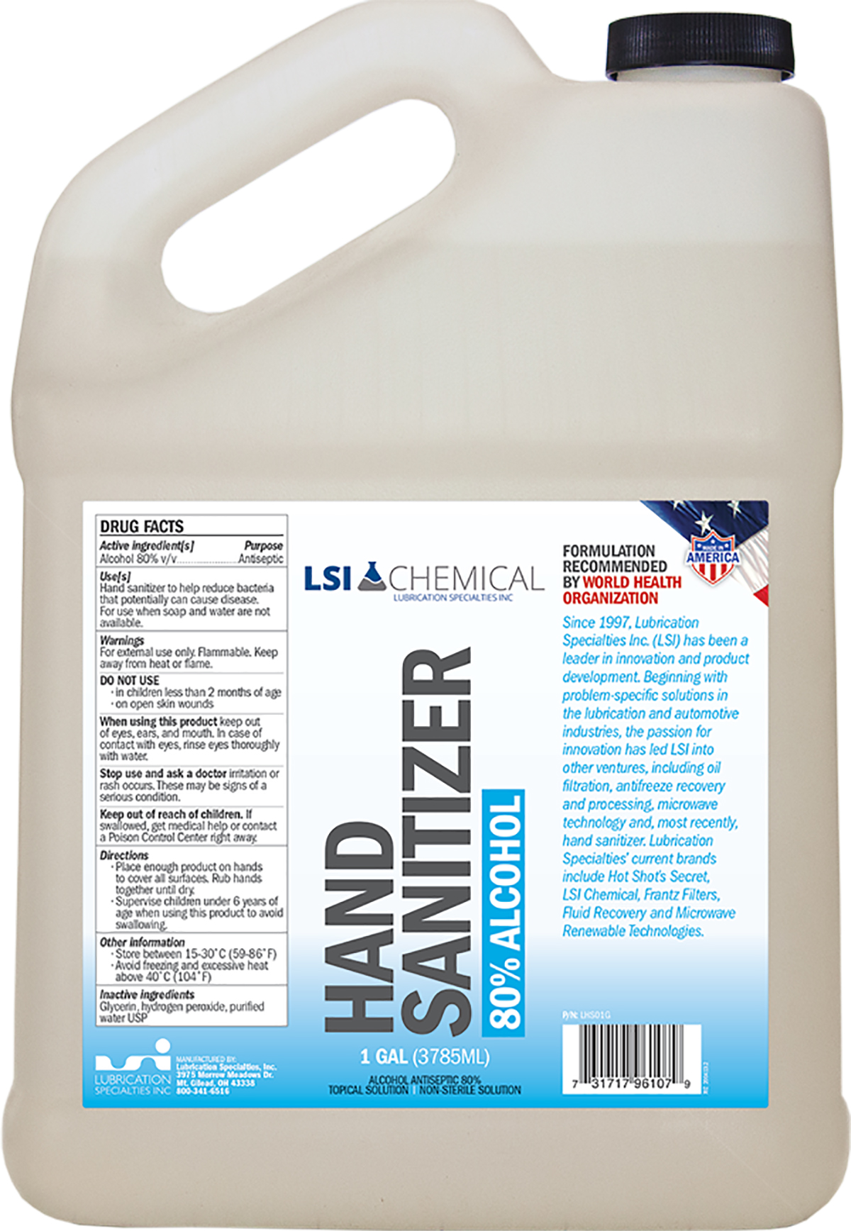 Lsi Chemical 4x6 Hand Sanitizer 1 Gallon