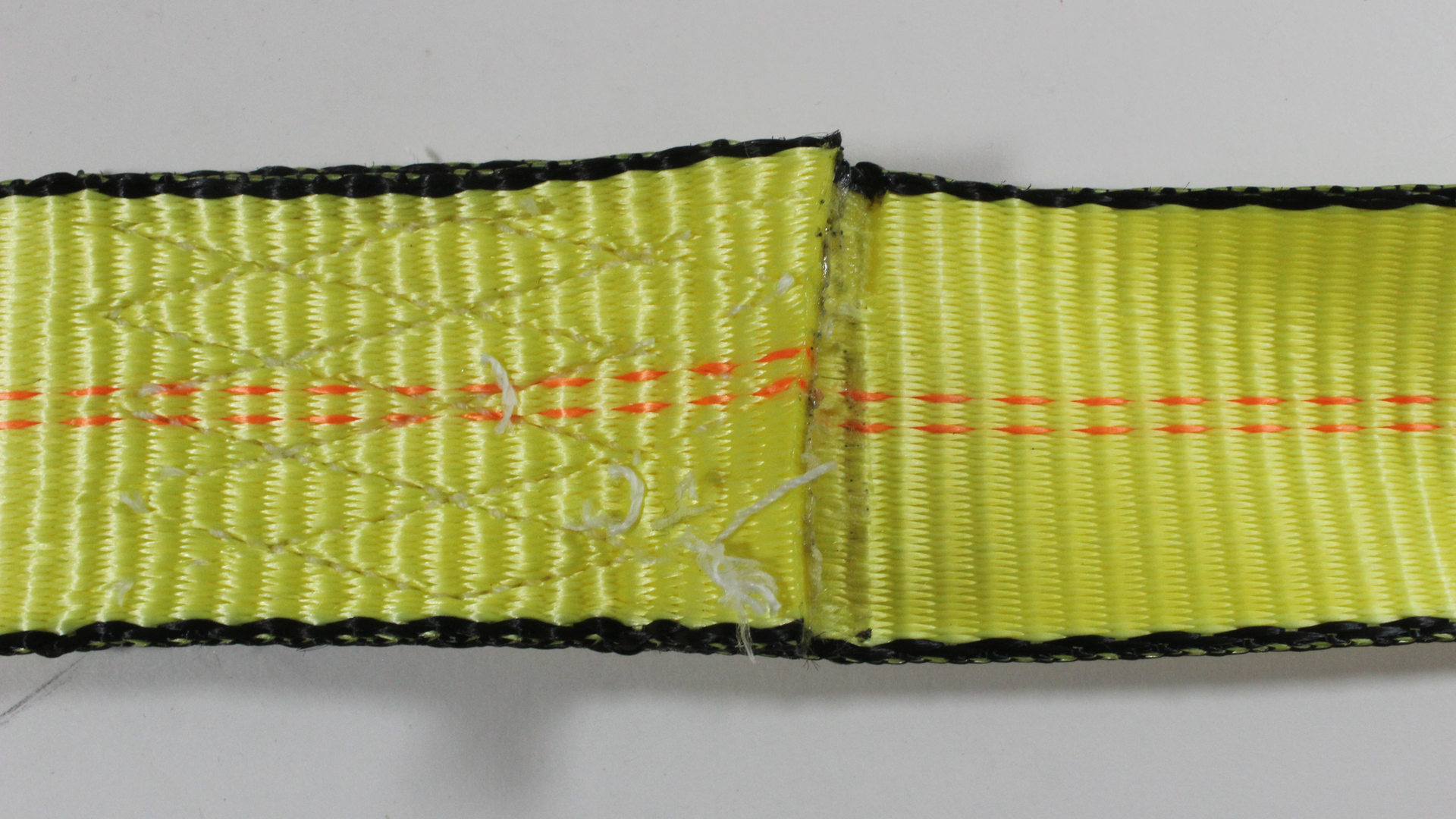 Improper cargo securement ranks high on the list of out of service violations. Care must be taken during pre- and post-trip inspections to look for defects such as broken thread on tie-down straps.