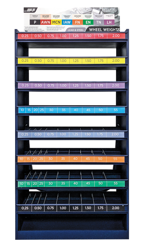 Metal Wheel Weight Rack Fleet Maintenance