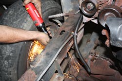 An extended reach cut-off tool, such as AIRCAT's 6275-A, is ideal for cutting material, axles, and anything bent with a better reach. An extended reach cut-off tool, such as AIRCAT's 6275-A, is ideal for cutting material, axles, and anything bent with a better reach.