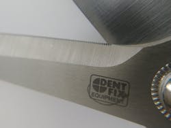 Both Heavy Duty Scissors are equipped with a serrated edge comprised of micro teeth. These teeth are designed to grip and hold the material in place for a clean and precise cut. Both Heavy Duty Scissors are equipped with a serrated edge comprised of micro teeth. These teeth are designed to grip and hold the material in place for a clean and precise cut.
