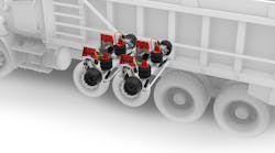 Steerable lift axles enable a vehicle to maintain proper load distribution and remain in compliance. Steerable lift axles enable a vehicle to maintain proper load distribution and remain in compliance.