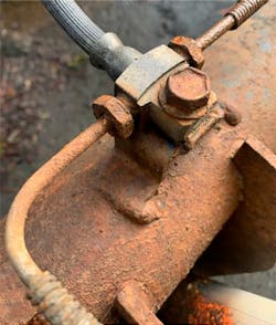 Rusted brake lines can be problematic when replacing them. Rusted brake lines can be problematic when replacing them.