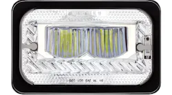 4” by 6” Heated LED Headlight Chrome High Beam, No. 34132