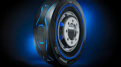 Continental’s concept tire, Conti e.MotionPro, which was developed for the MAN CitE electric truck.