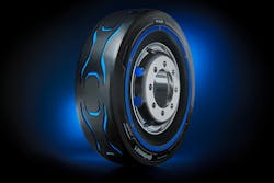 Continental’s concept tire, Conti e.MotionPro, which was developed for the MAN CitE electric truck. Continental’s concept tire, Conti e.MotionPro, which was developed for the MAN CitE electric truck.