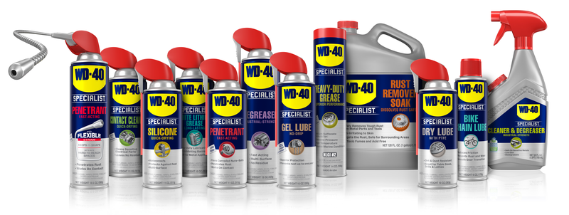 The WD-40 Specialist line – including lubricants, penetrants, greases, cleaners and degreasers, and rust management solutions – keeps shops moving with versatile delivery systems that apply a unique combination of safe, powerful, and specialized formulas that increase efficiency, reduce downtime, and minimize risk.