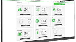 With its new dashboard, TripVision Uptime provides a high-level overview of issues affecting the health, safety, or performance status of fleet vehicles.
