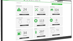 With its new dashboard, TripVision Uptime provides a high-level overview of issues affecting the health, safety, or performance status of fleet vehicles. With its new dashboard, TripVision Uptime provides a high-level overview of issues affecting the health, safety, or performance status of fleet vehicles.