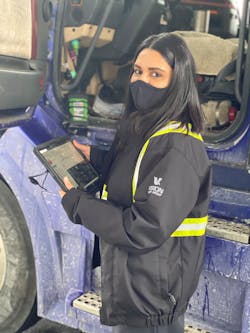 Through ASIST, the case is also assigned on an iPad to a technician. From the mobile device, the technician has access to the vehicle&rsquo;s service history, specifications, and maintenance and repair requirements.