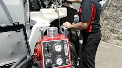 The HD PowerSmoke from Redline Detection allows diesel technicians to perform an innovative leak detection procedure outlined in RP 375.