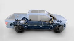 An inside look at the F-150 Lightning's electric powertrain. An inside look at the F-150 Lightning's electric powertrain.