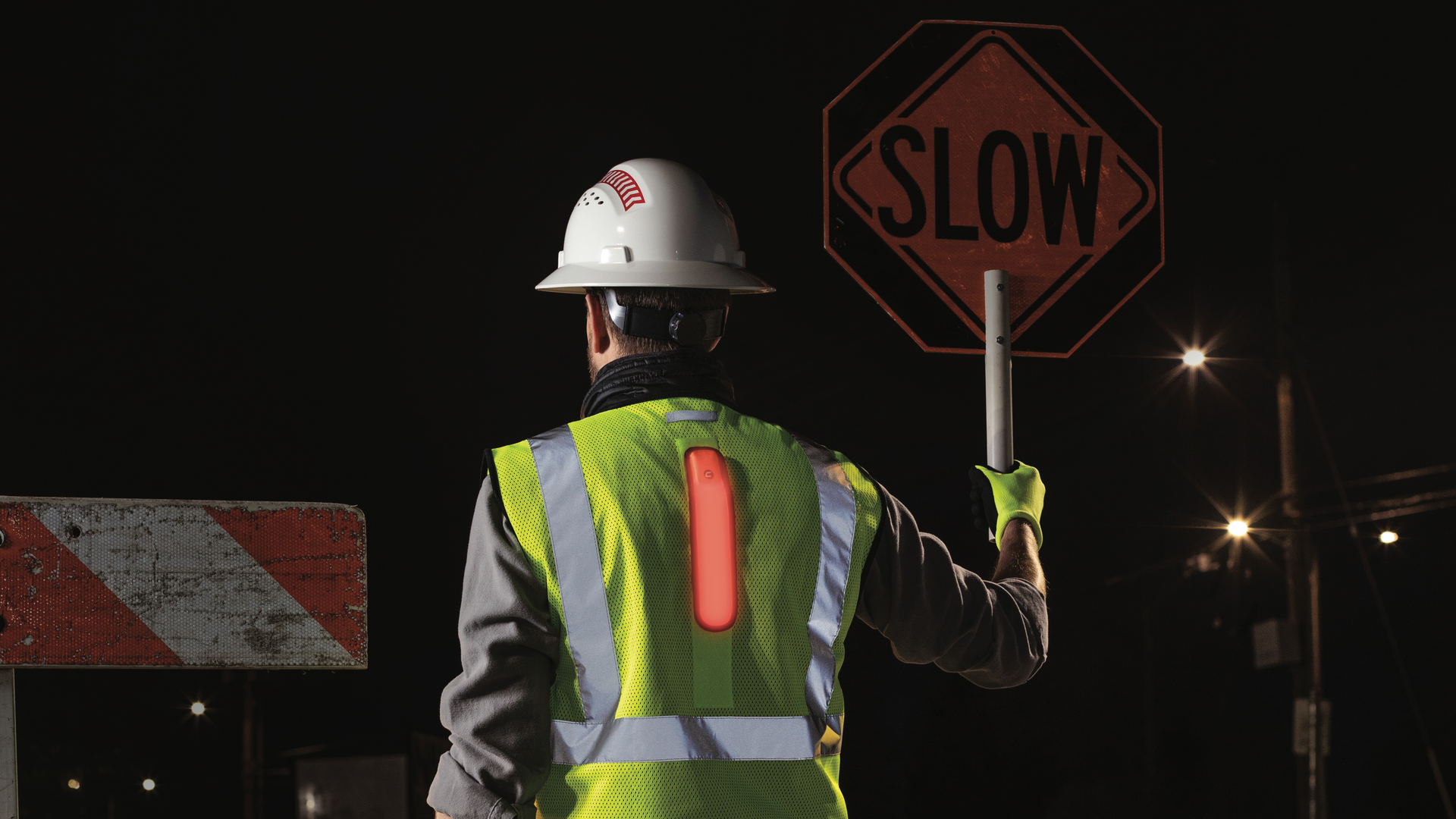 mobile maintenance staff should have lighted and reflective vests for proper visibility during roadside service.