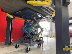 Smaller, specialized lifts can help technicians safely and efficiently remove heavy battery packs and other modular EV components.