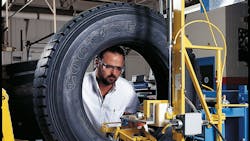 Goodyear tire maintenance technologies monitor conditions like tire pressure, temperature, and tread wear and alert fleets to the irregularities that cause roadside breakdowns. Goodyear tire maintenance technologies monitor conditions like tire pressure, temperature, and tread wear and alert fleets to the irregularities that cause roadside breakdowns.