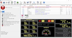 The Acom Pro Diagnostics dashboard provides a detailed health report of Bendix systems and components on a truck.