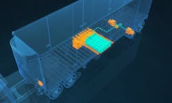 The modular battery gets charged by the regenerative brakes, and can return the energy to provide pushing power, improving overall fuel efficiency. The modular battery gets charged by the regenerative brakes, and can return the energy to provide pushing power, improving overall fuel efficiency.