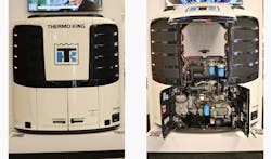 The refreshed Thermo King Precedent S-Series grille has been reinforced to protect from road debris and hail, while the EGR preventive maintenance interval was increased from 3,000 to more than 10,000 hours of operation. The refreshed Thermo King Precedent S-Series grille has been reinforced to protect from road debris and hail, while the EGR preventive maintenance interval was increased from 3,000 to more than 10,000 hours of operation.