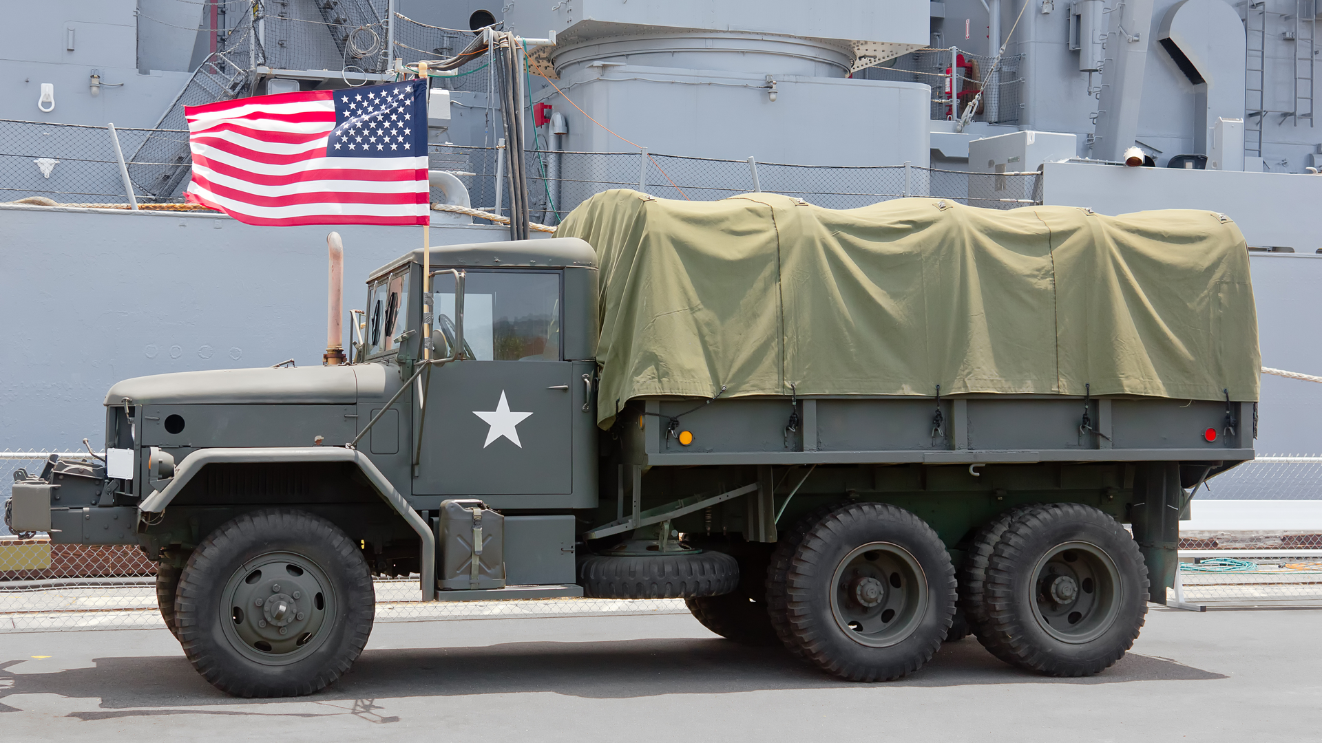 Military Truck Flag 43765956 Johnny Habell Dreamstime 618c8fe3ab411