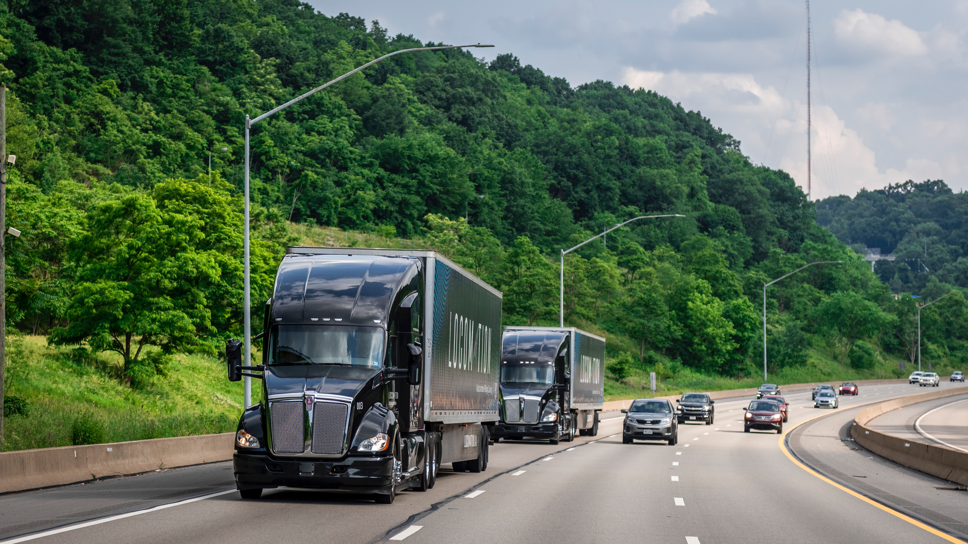 Trucks On Highway
