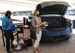 The high-tech cargo area includes four 120-volt AC Pro Power Onboard electrical outlets and two USB ports, and 2.4 kilowatts of available power. “If it ever goes over capacity, everything shuts off, just like it would in your home, but you push this green button, and it resets,” Abbas said. The high-tech cargo area includes four 120-volt AC Pro Power Onboard electrical outlets and two USB ports, and 2.4 kilowatts of available power. “If it ever goes over capacity, everything shuts off, just like it would in your home, but you push this green button, and it resets,” Abbas said.