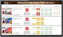 The Quick Tread Heavy-Duty provides data that provide a clear look at a fleet's tire status. The Quick Tread Heavy-Duty provides data that provide a clear look at a fleet's tire status.
