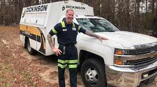 Josh Lawhorn, a mobile service technician at Dickinson Fleet Services.